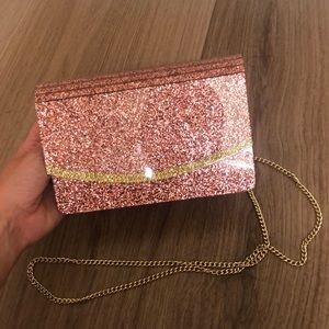 Nordstrom pink glitter purse/clutch